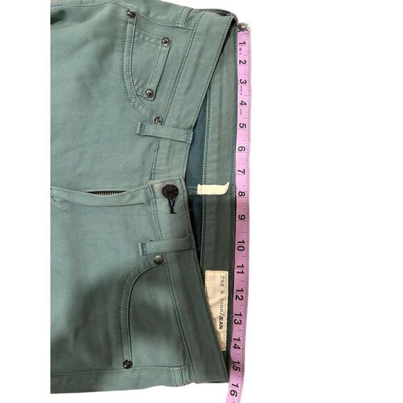 Rag and Bone Atlantic Blu Teal Green Jegging Pants Size 29 Stretch - Picture 12 of 14